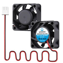 WINSINN DC 40mm Fan 12V 4015 Dual Ball Bearing Brushless Cooling 40x15mm 2PIN (Pack of 2Pcs)