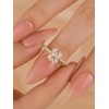 PAFIDDY 1.5 Carat Radiant Cut Moissanite Engagement Ring for Women,