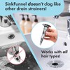 SinkFunnel Sink Drain Strainer for Hair Clog Prevention, 1.1"-1.8" Sink