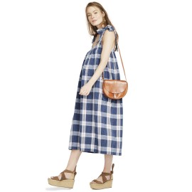 Hatch Maternity Women’s THE ALEXIA DRESS Blueberry Cotton Size 1 (S/4-6) NEW