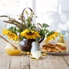 2 Pack Sunflower Ceramic Salt & Pepper Shakers Ceramic Gnomes