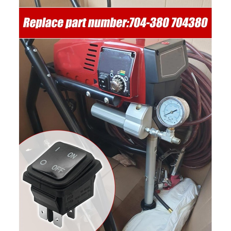 704-380 Rocker Switch Replacement for Titan 44 Electric Airless Paint