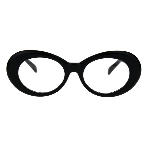 Womens Oval Round Plastic Retro Vintage 20s Mod Eye Glasses