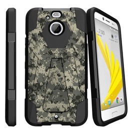 Rugged Dual Layered [Drop Protection] Shockproof Cover w/Stand Case Compatible with HTC Bolt