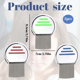 Professional Lice Comb Kit,Lice Comb for Nit and Lice Removal–Long Teeth for Cleaning–Reusable, Hygienic, and Gentle – Suitable for All Hair Types