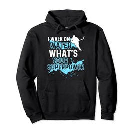 Men Women Kids I Walk on Water Ice Hockey Pullover Hoodie