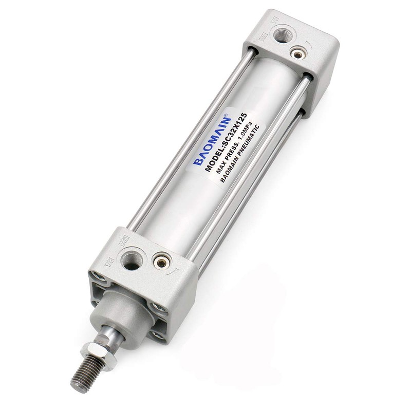 Baomain Pneumatic Air Cylinder SC 32x125, Double Acting Air Cylinder,