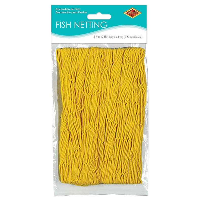 Fish Netting (Yellow) Party Accessory (1 Count) (1/Pkg)