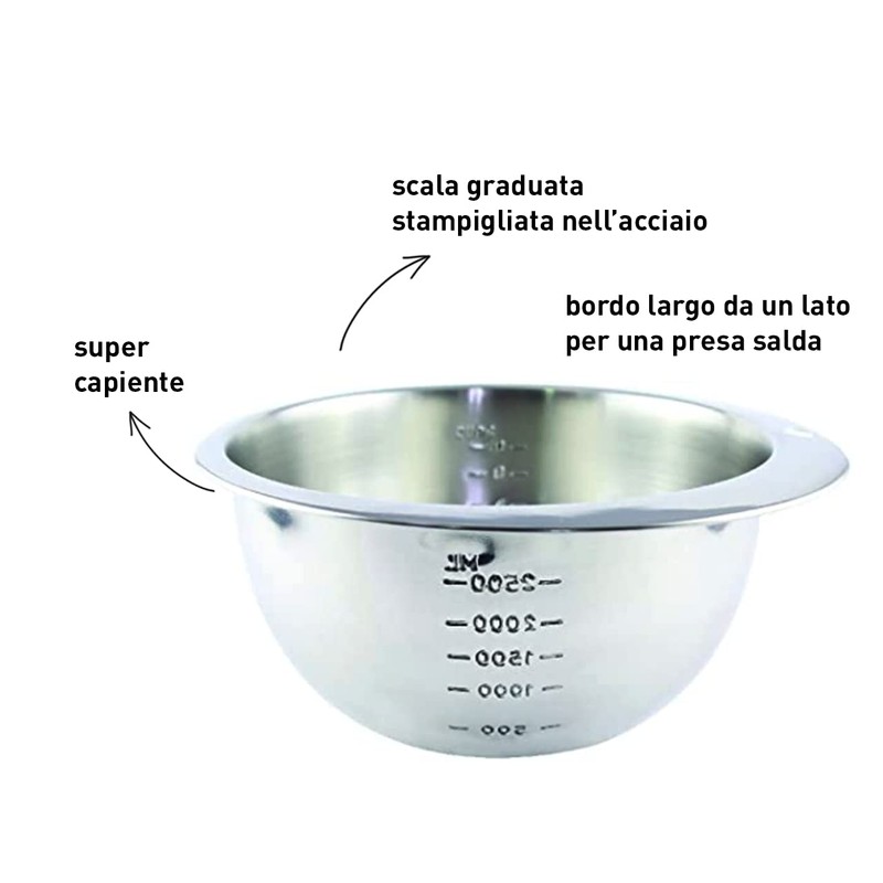 Zenker 29632 Mixing Bowl, Stainless Steel, Grey, 25 x 25