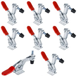 Acrux7 8 Pack Toggle Clamps, 500 lbs Holding Capacity, 225D Quick Release Hold Down Clamps, Horizontal Adjustable Toggle Clamp for Woodworking, Smoker, Cabinets, Doors, Tool Boxes