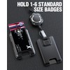 LIUGX Retractable Badge Holders, Heavy Duty Carabiner Keychain, Durable ID