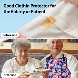 ZINGTERRA Adult Bibs with Crumb Catcher,3Pack Adjustable Bibs for Eating,Waterproof Washable Men Clothing Protectors,Reusable Large Feeding Bib for Women Elderly Seniors