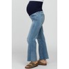 PinkBlush Blue Straight Leg Frayed Hem Maternity Jeans
