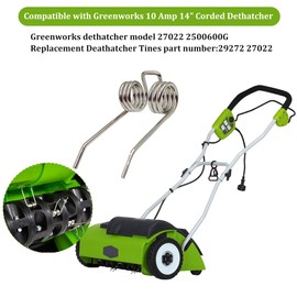 36-Pack 29272 Dethatcher Tines Compatible with Greenworks 27022 2500600G 10 Amp 14" Corded Dethatcher,Replacement Durable Steel Scarifier Rake Tines Parts,Lawn Tractor Attachments Set