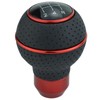 Lunsom 5 Speed Round Shift Knobs, Leather Car Gear Shifter