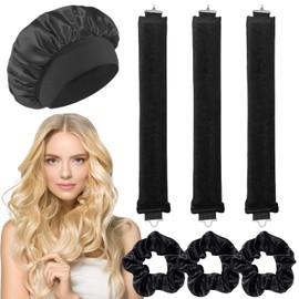CATOR 7 Stück Blowout Rods, Heatless Lockenwickler, Heatless Blowout Rods Heatless Curling Rod, Blow Out Rods, Keine Hitze Locken zum Schlafen für Lockenstangen, Frauen Lange Haar-Styling-Werkzeuge