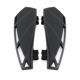 Motorcycle Floorboards Phantom Mini Floorboards Front Foot Pegs for Harley 86-later Touring Road Glide Road King Street Glide Electra Glide 12-2016 Dyna FLD 86-2017 Softail FL Fatboy (Black)