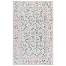 Gertmenian Indoor Boho Accent Rug - 3x5 Small, Non Slip, Super Strong, Ideal for High Traffic Areas in Bedroom, Living Room, Kitchen - Vela, Ivory, 24609