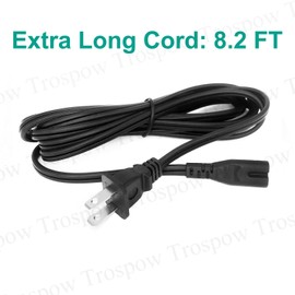 8.2ft 2 Prong Power Cord Replacement for HP Envy 6055 6052 6075 pro 6455 6458 6452 Printer AC Power Cord Cable