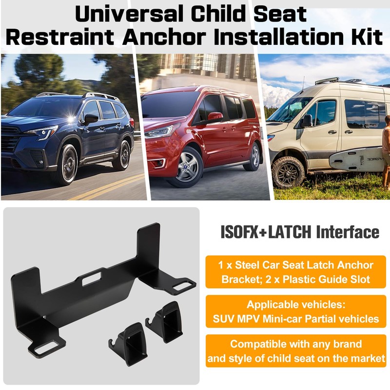 JHKLS ISOFIX Universal Car Seat Mount Bracket, Child Safety Latch