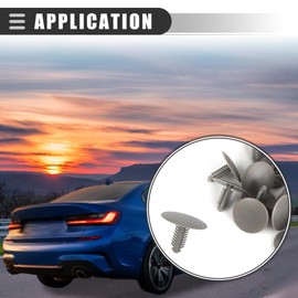 Motoforti Universal Car Bolt Rivets Fastener Mudguard Bumper Retainer Clips,5mm Hole Dia,Plastic,Gray,30pcs