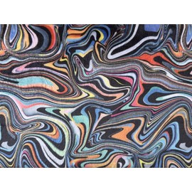 Super Soft Cuddle Fleece Digital Print Fabric Material Liquid Art 1MTR