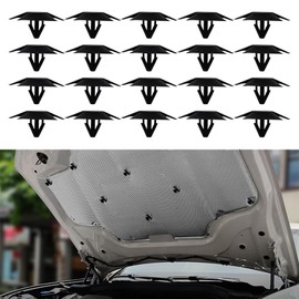 Lecctso 20PCS Hood Insulation Retainer Clips Replace OEM 4878883AA, Car Clips Compatible with Dodge Avenger Caliber Challenger, Chrysler Sebring 200, Ram 1500 2500, Jeep Grand Cherokee Cherokee (20)