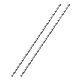 OFFCUP Stainless Steel Rods, Pack of 2 Stainless Steel Round Rods, 5 mm x 250 mm, Round Rod, 304 Stainless Steel Round Rods, Metal Rod, Solid Round Rod, Round Steel for DIY Craft, Model Car, Aeroplane
