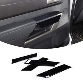 Aunginsy Car Inner Door Panel Strip Trim Cover Compatible with Toyota Tundra 2022 /Sequoia 2023 Car Front Rear Door Handle Panel Protection Cover Decoration Sticker Molding Accessories(with a Hole)
