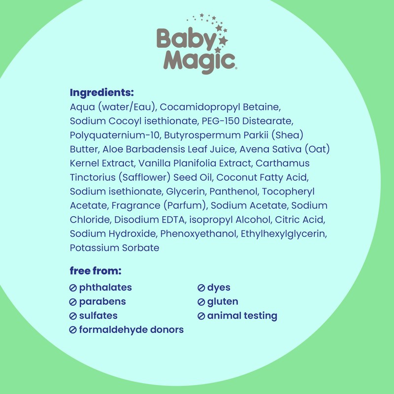 Baby Magic Soothing Hair & Body Wash, Vanilla & Oat,