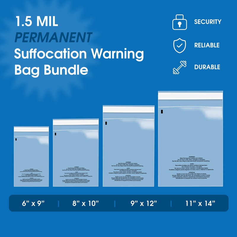 Spartan Industrial - Poly Bag Bundle Combo Pack of 400-6X9,