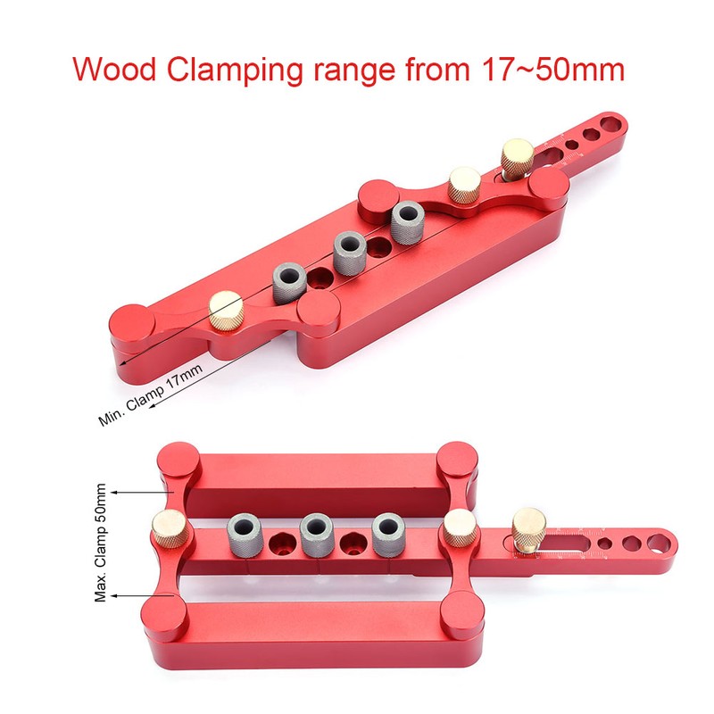 6/8/10mm Self Centering Dowelling Jig Dowel Hole Drilling Guide DIY