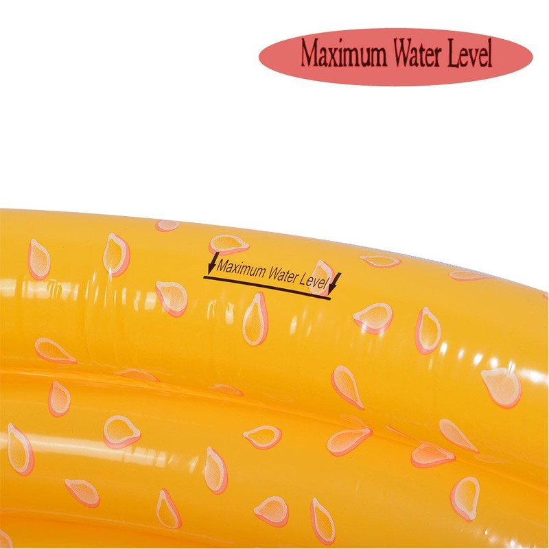 XFlated Hamburger 3 Ring Inflatable Kiddie Pool for Kids, 45