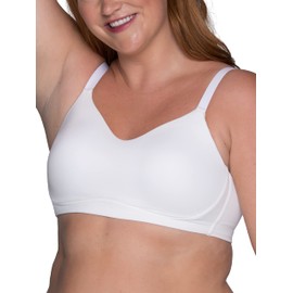 Vanity Fair Women's Wireless Bra, Soft Smoothing Fabrics & Breathable Cups, Simple Sizing Available S-3XL, Back Smoothing - White, Large