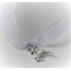 SILVER REINDEER NAPKIN TIES 6pk Christmas Charm Table Decoration