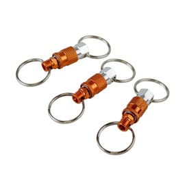 Freeman KEYQC3 Llavero acoplador con 2 anillos divididos, paquete de 3, unisex, adulto, naranja, pequeo                                               