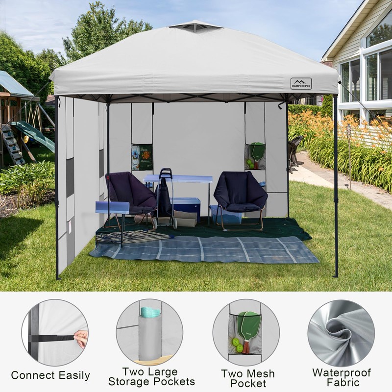 KAMPKEEPER Instant Canopy Sidewalls with 4 Pockets for Pop Up
