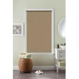 Bali Cut-to-Size Fawn Cordless Room Darkening Roller Shades 55.25 in. W x 72 in. L