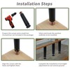 Dnyta 4Pcs 6inch Frosted Support Legs, Aluminum Alloy Adjustable Height
