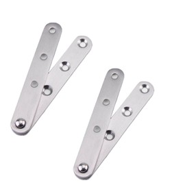 HOWDIA 10-Pack 360 Degree Rotatable Door Pivot Hinges | Stainless Steel Drawer/Window/Door Fittings | 60mm/ 2.36in Size for Versatile Installation(Silver)