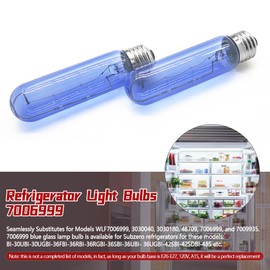 ATFOEEN 7006999 Blue Refrigerator Light Bulbs Fit for Sub Zero Fridge Light Bulb Replacement 120V 40W E26 E27 Freezer Glass Lamp Bulb, Pack of 2