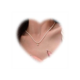 Crymystal Bohemiann Herz Perlen Choker Halskette Kristall Herz Anhänger Halskette Perlen Tropfen Halskette Perlen Hängelkette Gold Pullover Kette Halskette Schmuck Frauen Mädchen Geschenk