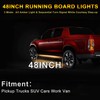 Truck LED Running Board Lights Amber Side Marker Kit, White