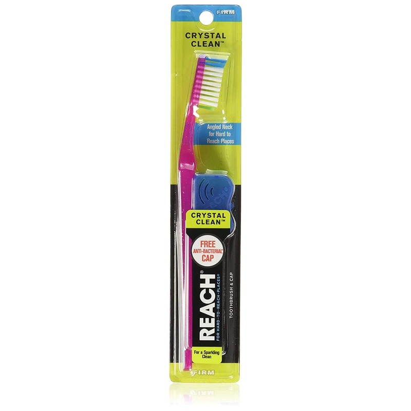 Reach Crystal Clean Toothbrush, Medium Bristles, 1 Count, Pack of