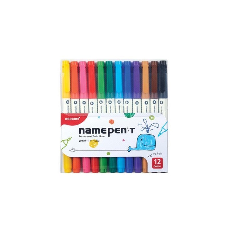 Artbox/Hosa Stationery Monami Name Pen T (Twin) Reversible 12 Colors