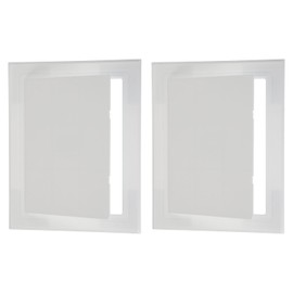 PATIKIL 8x6 Inch Self-Adhesive Access Panel, 2Pcs ABS Plumbing Access Doors Easy Wall Hole Cover for Drywall Plumbing Electrical Cables Wiring, White (200x150mm)