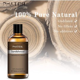 PHATOIL Sandalwood Aroma Oil, 3.4 fl oz (100 ml), Essential Oil, Essential Oil, Present, For Room Use