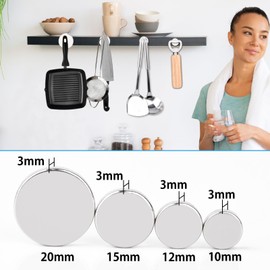 MIN CI 100Pack Fridge Magnets 3mm, 4 Sizes Mini Magnets for Crafts, Whiteboards