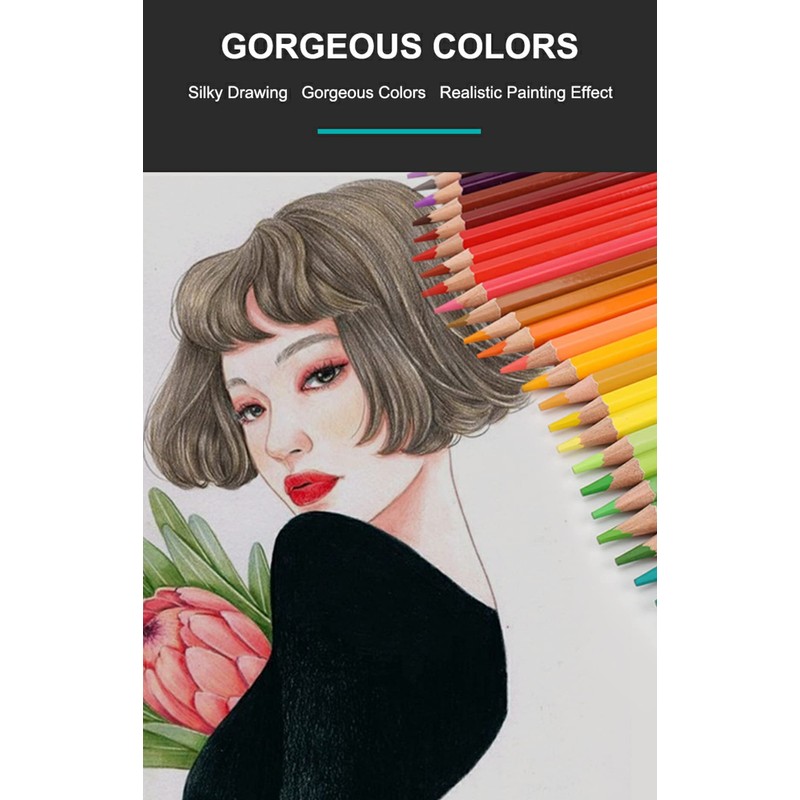 72 Oil Based Professional Colouring Pencils, SOFT High Grade 3.8