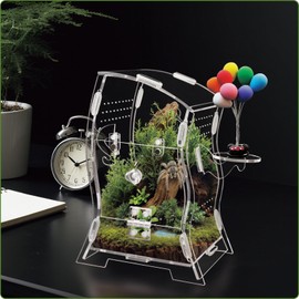 Acrylic Jumping Spider Enclosure Kit 5.9x3.5x9.4 Inches - Escape-Proof Arboreal Terrarium for Tarantulas, Reptiles & Mantis - Ventilated Cricket Keeper with Magnetic Doors